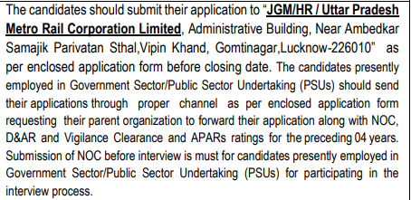 UPMRCL Recruitment 2023-Application Submission Process
