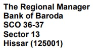 Bank of Baroda Recruitment 2023-Application Submission Address