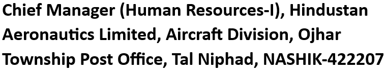 HAL Recruitment 2023-Application Submission Address 2